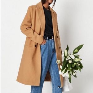 Never worn missguided tan coat
